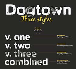 斑驳的英文字体：Dogtown sans serif headline font